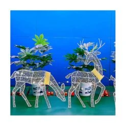 Christmas Deer Decoration Outdoor With Light Deer Family, 3-Piece Set Reindeer For Yard Patio Lawn Garden Party Decor -Schmidt Butik 1008104112 max