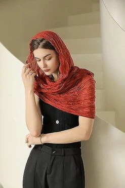 Cotton Linen Solid Scarf Wrap Shawls For Women Ladies Men(180cmx90cm) Super Large Size-for All Seasons-great Christmas Presents
