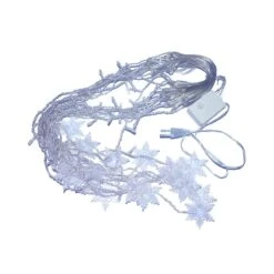96 Led Snowflake String Lights Snow Fairy Garland Decoration For Christmas Halloween New Year Home Decor Eu Plug-c