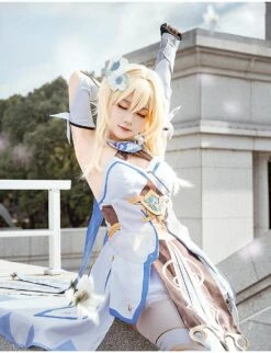 Anime Genshin Impact Traveler Lumine Cos Game Anime Cosplay Costume Halloween Christmas Party Cosplay Costume Cute Dress Uniform XL -Schmidt Butik 1027284721 max