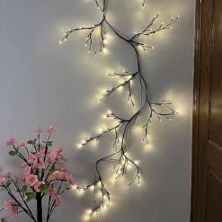Bejoey Enchanted Led Willow Vine Light Tree, Indendørs Vægdekoration, Vine Light 144 Led Christmas Home Decoration (varm Hvid, Stik) UK -Schmidt Butik 1040772991 max
