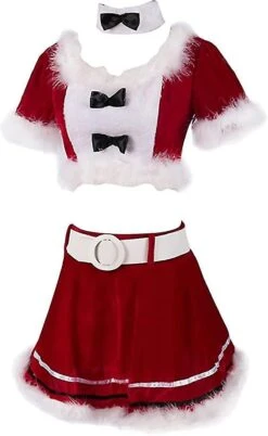 Maid Costume Plus Size Ladies' Christmas Skirt Suits Dresses Maid Costume For Women XL
