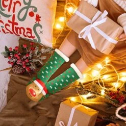 Christmas Floor Socks Women's And Winter Lamb Fleece Snow Socks Thickened And Furnished Home Sleep Carpet Socks Holiday Ornaments D