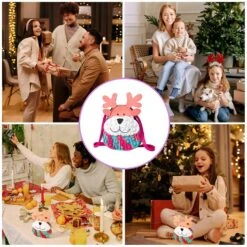 Christmas Elk Push Bubble Coin Purse - Portable Silicone Toy Bag For Girls - Fun And Stress Relief - Unique Gift