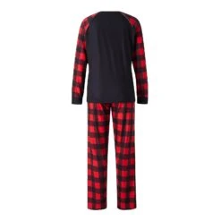 Christmas Family Matching Pyjamas Set, Baby Romper / Brev Julehat Print Langærmede Toppe + Plaidbukser Nattøj Sæt Mor -Schmidt Butik 1069034355 max