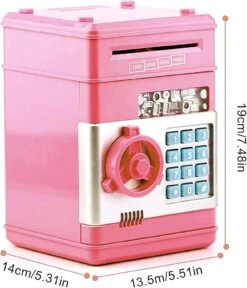 2024 Electronic Money Box With Password, Mini Atm Safe Box For Kids, Christmas Birthday Gift For Boys And Girls (pink) -Schmidt Butik 1070048269 max
