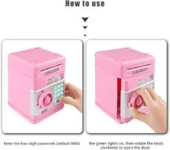 2024 Electronic Money Box With Password, Mini Atm Safe Box For Kids, Christmas Birthday Gift For Boys And Girls (pink) -Schmidt Butik 1070048746 max