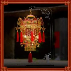 3d Metal Three-dimensional Puzzle Palace Lantern Model Jigsaw Diy Assembled Education Toys Adult Children Christmas Gift