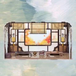 Diy Wooden Dollhouse Casa Miniature With Furniture Kit Movie Scene Tea Room Doll Houses Assemble Toy Children Christmas Gift