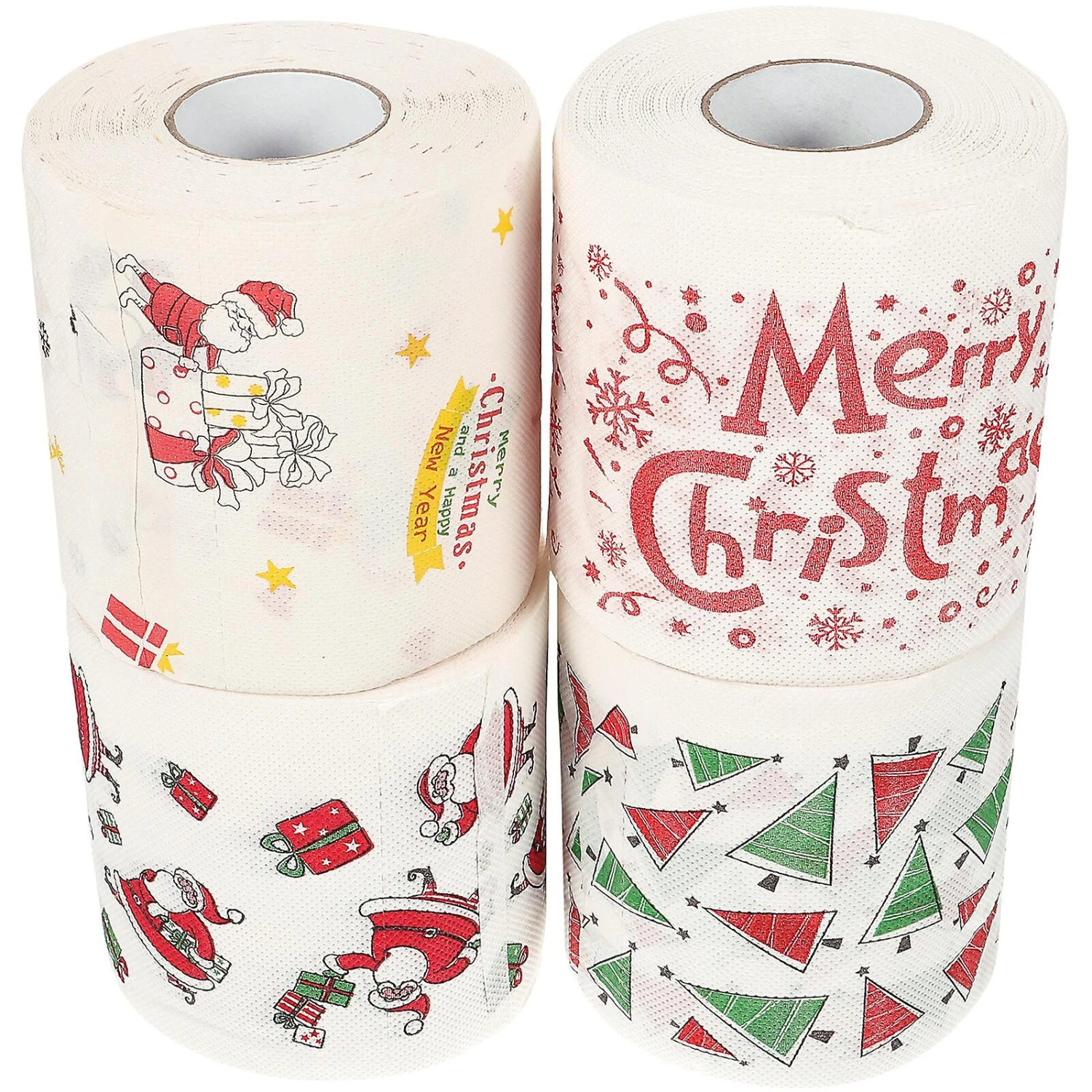 4 Rolls Of Christmas Toilet Paper Christmas Pattern Printed Disposable Toilet Paper Napkins Tissue 1 4 Rolls Of Christmas Toilet Paper Christmas Pattern Printed Disposable Toilet Paper Napkins Tissue