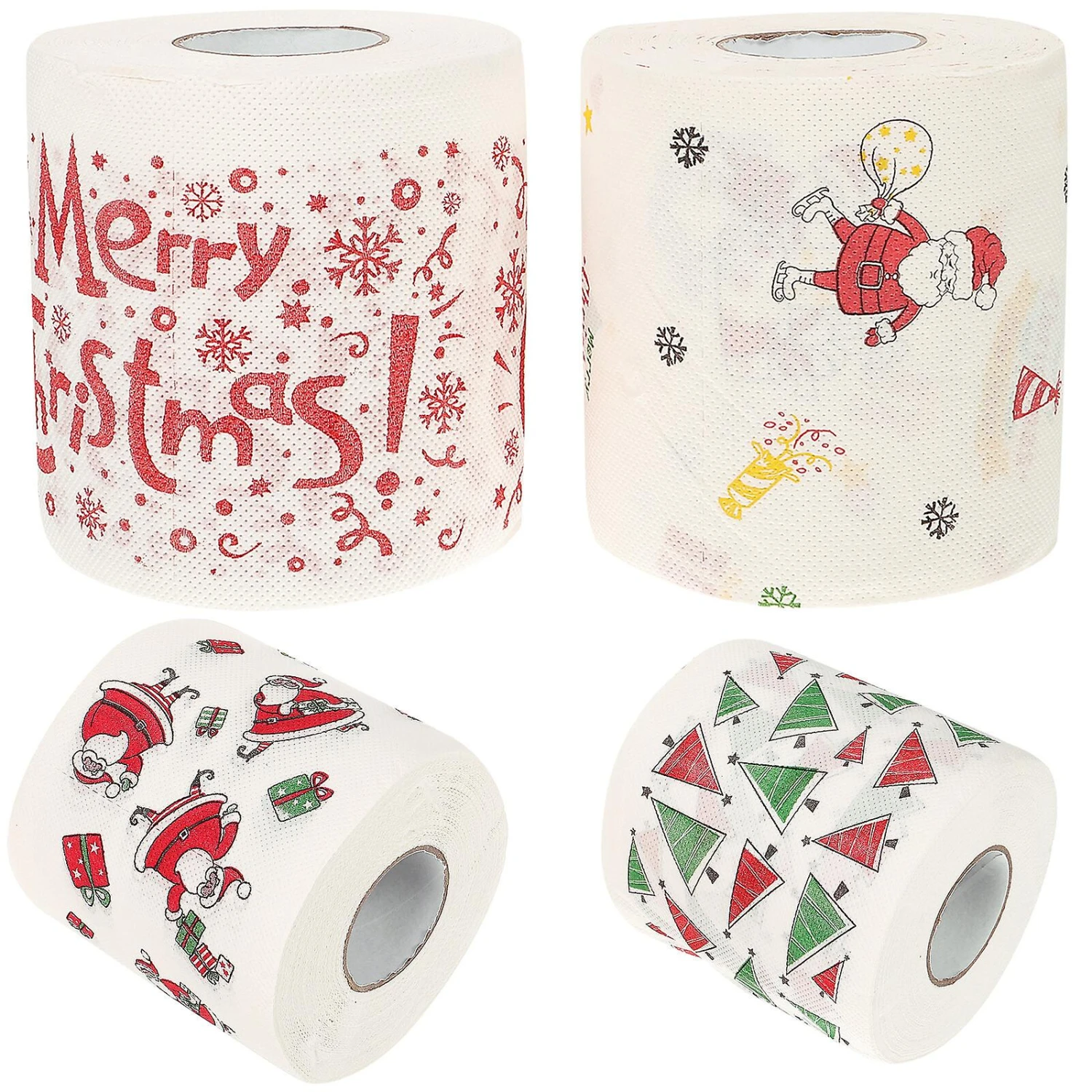 4 Rolls Of Christmas Toilet Paper Christmas Pattern Printed Disposable Toilet Paper Napkins Tissue 2 4 Rolls Of Christmas Toilet Paper Christmas Pattern Printed Disposable Toilet Paper Napkins Tissue - Billede 2