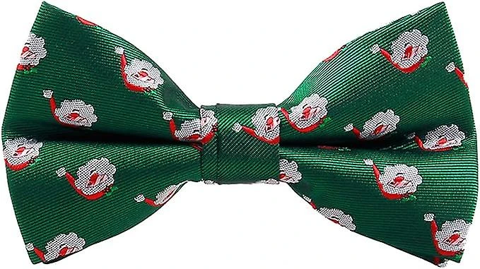 Christmas Bow Tie Festive Themed Pattern Jacquard Woven Christmas Party Pre-tie Bow Tie 2 Christmas Bow Tie Festive Themed Pattern Jacquard Woven Christmas Party Pre-tie Bow Tie - Billede 2