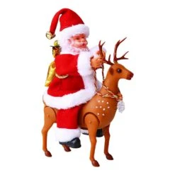 Nativity Toys Kids Plush Christmas Toy Santa Claus Figurines Christmas Deer Figurines