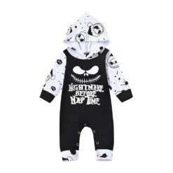 Halloween Infant Baby One-piece Costume Nightmare Before Christmas Jumpsuit Toddlers Skull Print Hooded Romper Gifts 18-24 Months -Schmidt Butik 1096431955 max