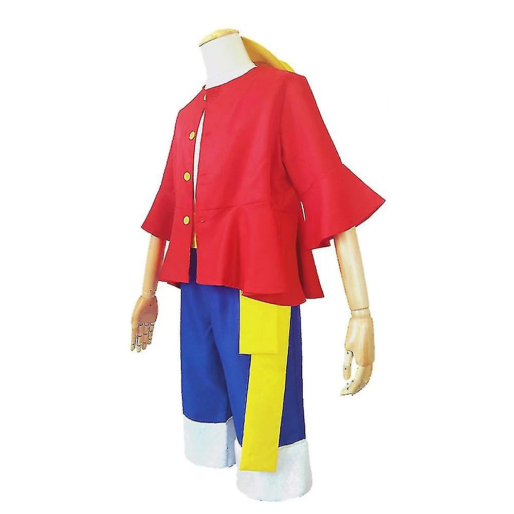 Halloween Christmas Monkey D. Luffy Cosplay Pirate Stråhat Kostume Sæt One Piece Anime Manga Voksne Halloween Fancy Dress Up Suit XL 2 Halloween Christmas Monkey D. Luffy Cosplay Pirate Stråhat Kostume Sæt One Piece Anime Manga Voksne Halloween Fancy Dress Up Suit XL - Billede 2