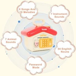 Electronic Piggy Bank Toys For Kids, Cute Atm Saving Machine Coin Money Box With Password & Fingerprint Simulation, Auto Scroll Paper Money, Christmas -Schmidt Butik 1118645904 max