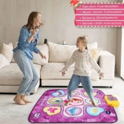 Dance Mat, Gifts Toys For 3-10 Year Old Girls, Dance Pad With 5 Game Modes, 5 Challenge Levels, Adjustable Volume Dance Pad With Led Lights, Christmas