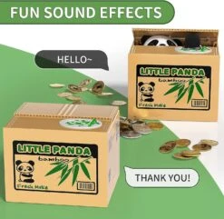 Panda Stealing Money Bank, Automatic Piggy Bank For Kids, Electronic Atm Savings Box Oddbods Toys, Birthday Halloween Christmas Hot Gifts For Toddler -Schmidt Butik 1118646799 max