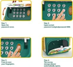 Kids Piggy Bank Toys, Atm Money Bank For Boys Girls, Kids Safe Coin Jar, Real Money Saving Box With Password, Christmas Birthday Easter Gifts For Ages