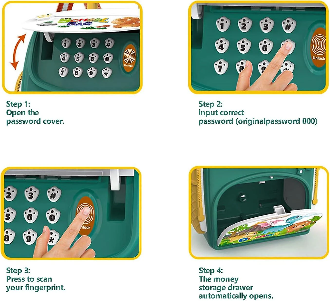 Kids Piggy Bank Toys, Atm Money Bank For Boys Girls, Kids Safe Coin Jar, Real Money Saving Box With Password, Christmas Birthday Easter Gifts For Ages 1 Kids Piggy Bank Toys, Atm Money Bank For Boys Girls, Kids Safe Coin Jar, Real Money Saving Box With Password, Christmas Birthday Easter Gifts For Ages