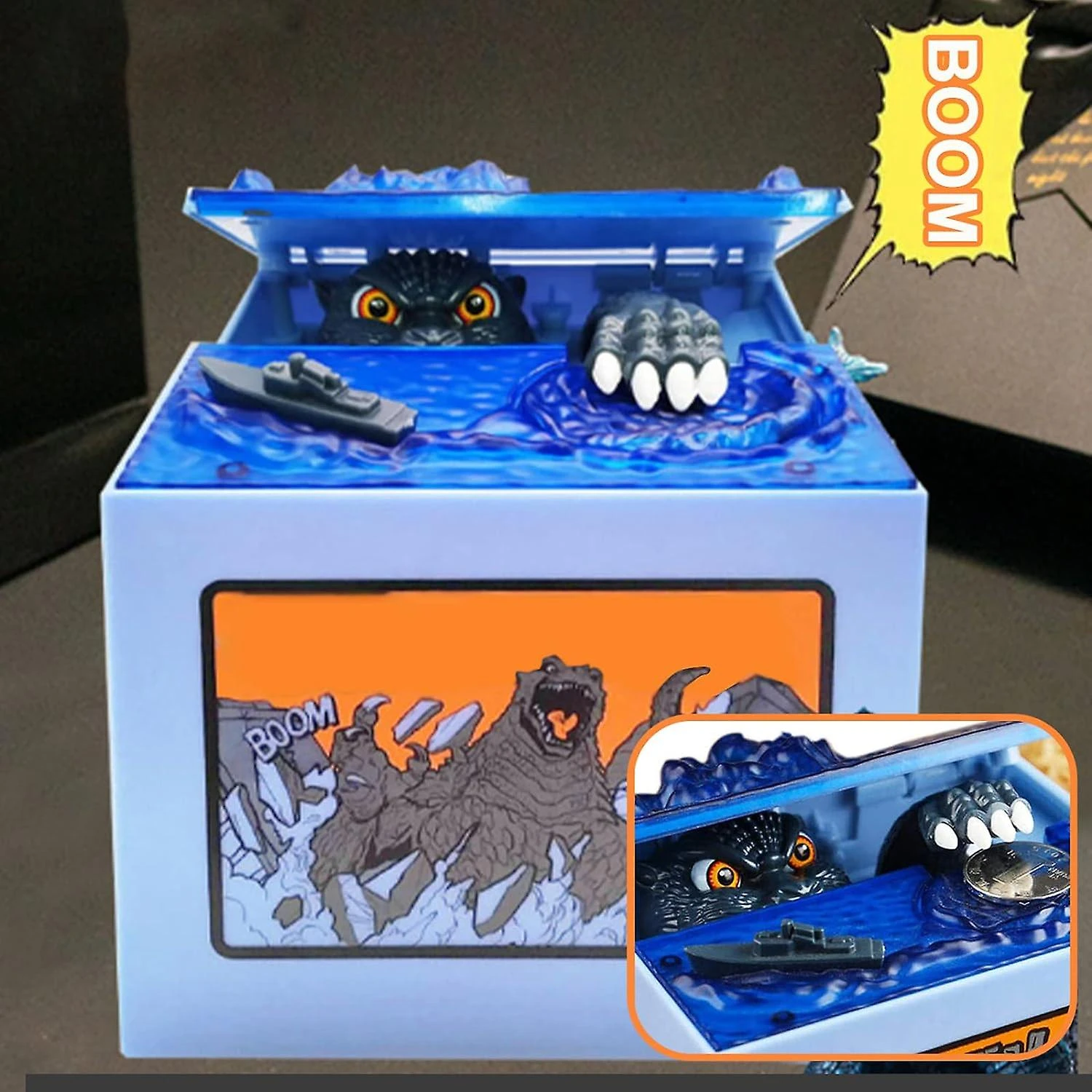 Monster Stealing Piggy Bank, Electronic Chirldren Cash Box Money Bank Toy, Christmas Birthday Gift For Boys, Girls, Kids 5 Monster Stealing Piggy Bank, Electronic Chirldren Cash Box Money Bank Toy, Christmas Birthday Gift For Boys, Girls, Kids - Billede 5