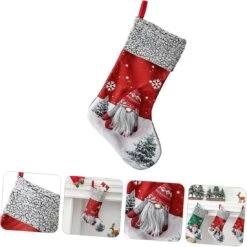 Christmas Socks Cartoon Socks Wall Hooks Decorative Mini Bags For Favors Party Favors