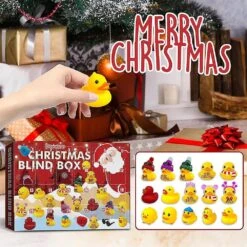 New Christmas Duck Toys Advent Calendar Box 24 Rubber Duck Toys Gifts For Toddlers Kids Boys Girls Gifts
