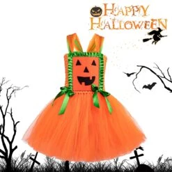 Girl's Halloween Pumpkin Dress Cartoon Pumpkin Festival Party Costume For Halloween Christmas Party S -Schmidt Butik 1123898855 max