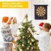 Safe Magnetic Dartboard, 15 Inch Double Sided Dartboard For Kids And Adults, 6 Darts - Christmas, Birthday And Party Gift