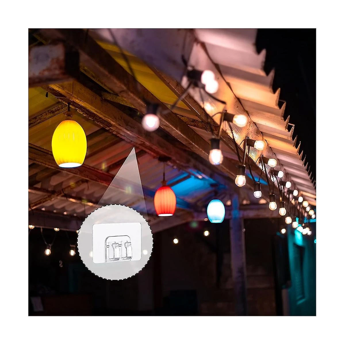 100pcs Hooks For Outdoor String Lights Waterproof For Patio Hanging Christmas Light Cable Cord Rope 1 100pcs Hooks For Outdoor String Lights Waterproof For Patio Hanging Christmas Light Cable Cord Rope