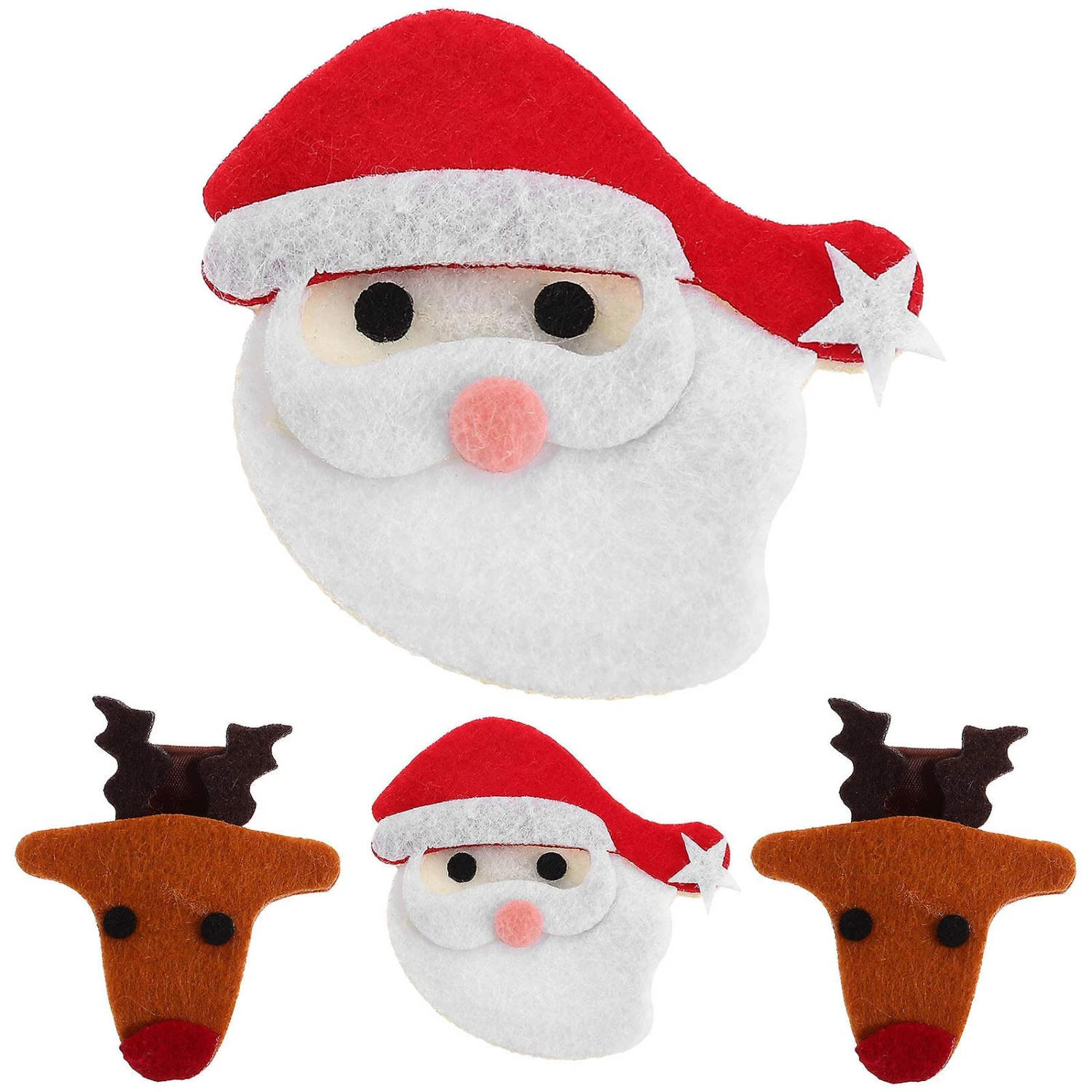 4pcs Lovely Hair Clips Christmas Barrettes Headwear Xmas Party Hair Accessories 2 4pcs Lovely Hair Clips Christmas Barrettes Headwear Xmas Party Hair Accessories - Billede 2