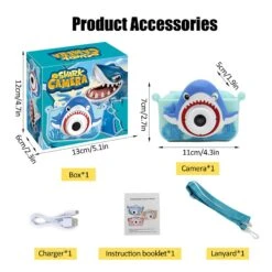 Kids Digital Camera Toys For Toddlers, Video Player With Cartoon Dinosaur Design Silicone, Christmas Birthday Gift