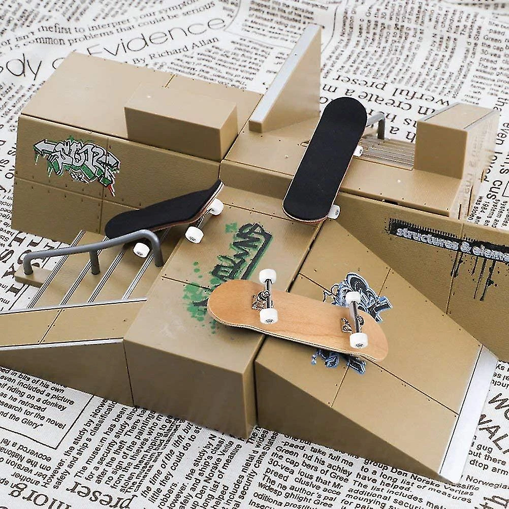 Mini Fingerboard Professional Fingers Skateboard Maple Wood Diy Assembly Skate Boarding Toy Christmas Gift For Children White 2 Mini Fingerboard Professional Fingers Skateboard Maple Wood Diy Assembly Skate Boarding Toy Christmas Gift For Children White - Billede 2