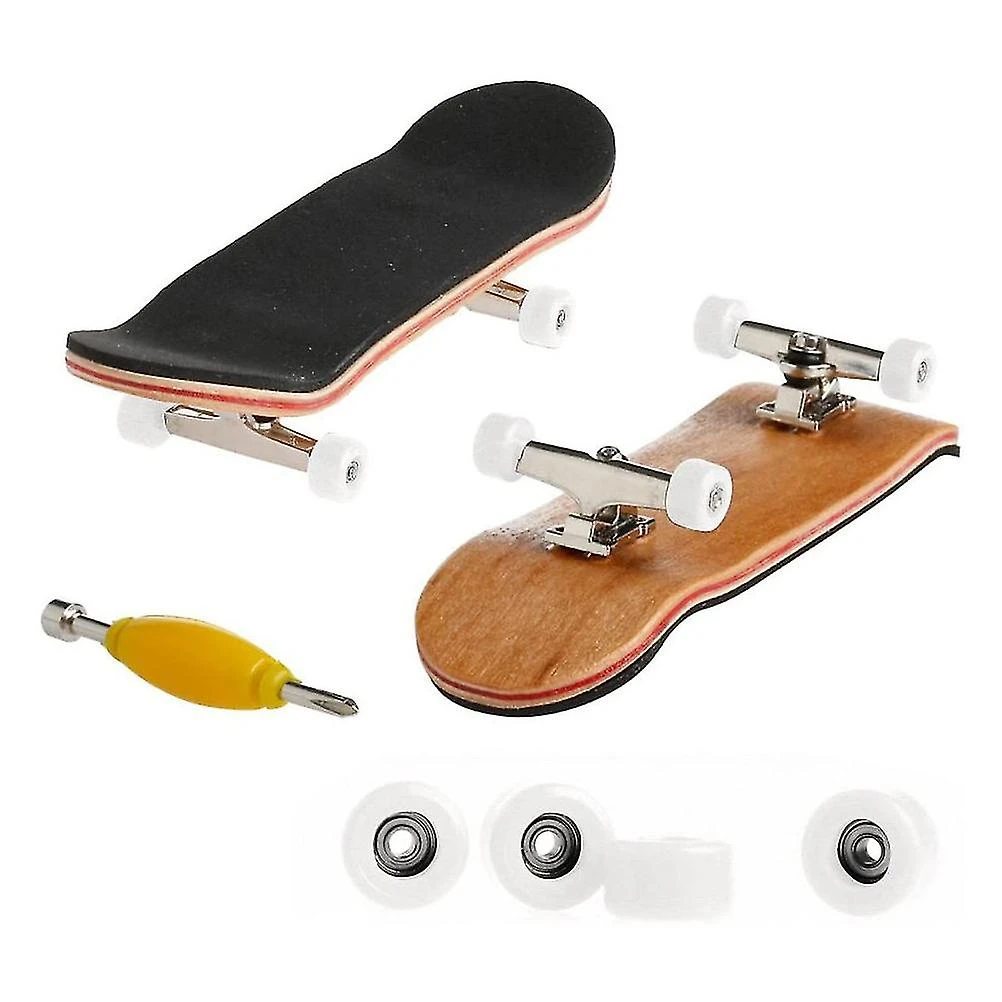 Mini Fingerboard Professional Fingers Skateboard Maple Wood Diy Assembly Skate Boarding Toy Christmas Gift For Children White 3 Mini Fingerboard Professional Fingers Skateboard Maple Wood Diy Assembly Skate Boarding Toy Christmas Gift For Children White - Billede 3