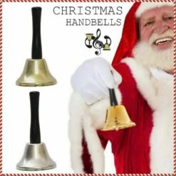 1pc Colorful Metal Christmas Hand Bell Handle Design Handbell 2023 Kids Gifts Santa Claus Jingle Bells -Schmidt Butik 1140458234 max