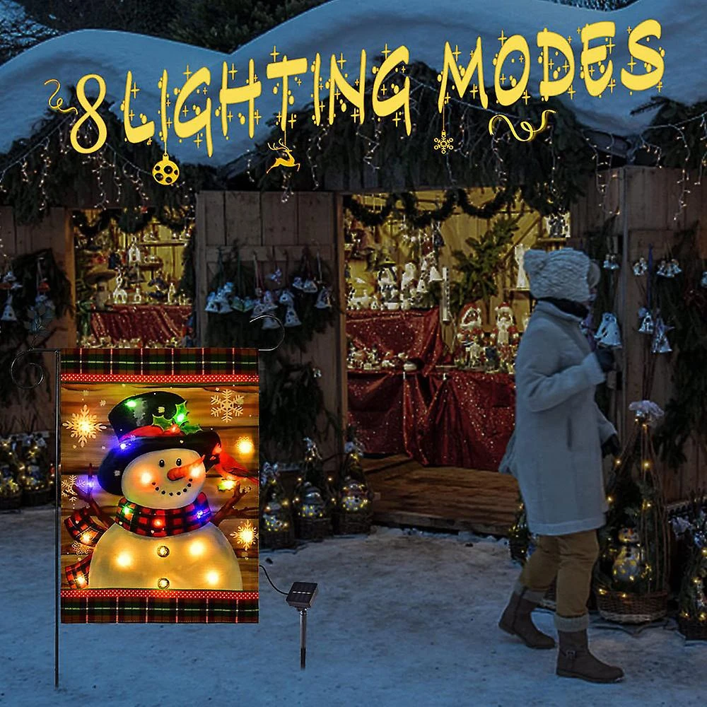 Lighting Garden Flag Garden Decoration Hanging Flag Outdoor Christmas Hanging Flag LED Solar Luminous Flag 4 Lighting Garden Flag Garden Decoration Hanging Flag Outdoor Christmas Hanging Flag LED Solar Luminous Flag - Billede 4