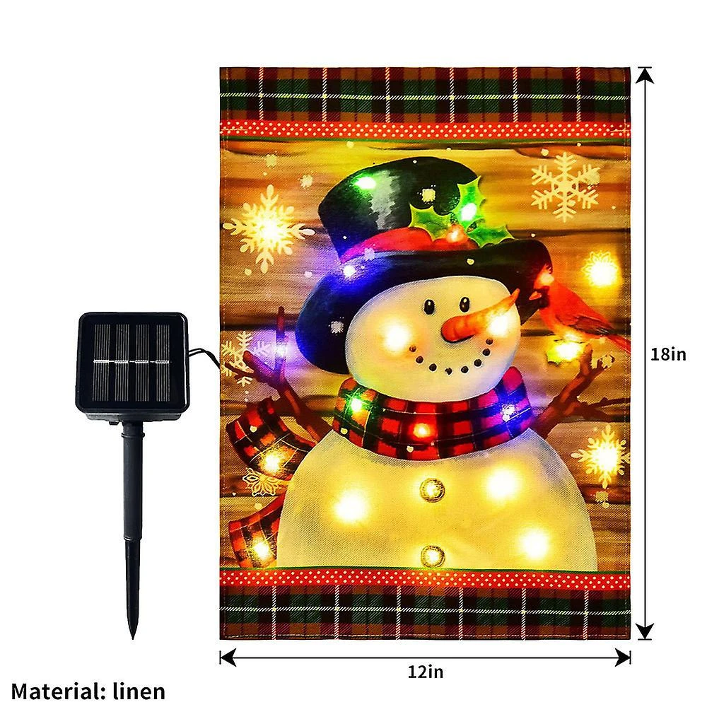 Lighting Garden Flag Garden Decoration Hanging Flag Outdoor Christmas Hanging Flag LED Solar Luminous Flag 2 Lighting Garden Flag Garden Decoration Hanging Flag Outdoor Christmas Hanging Flag LED Solar Luminous Flag - Billede 2