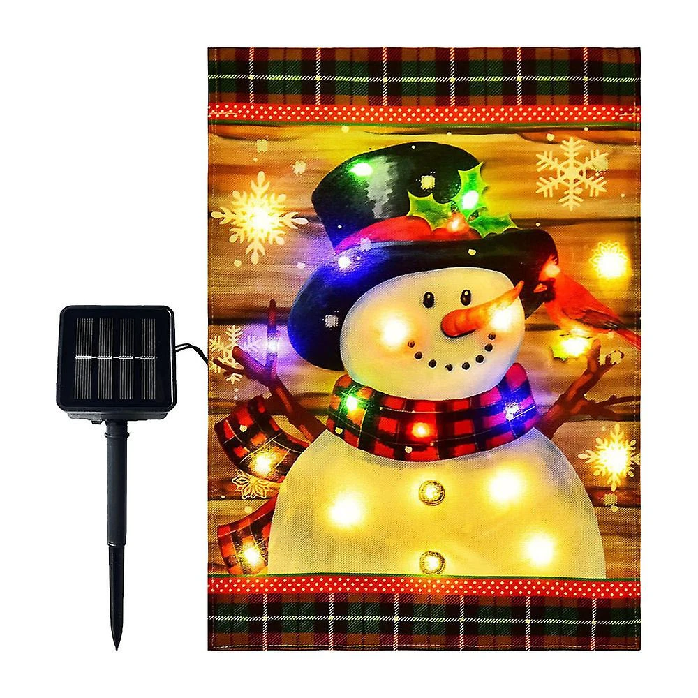 Lighting Garden Flag Garden Decoration Hanging Flag Outdoor Christmas Hanging Flag LED Solar Luminous Flag 3 Lighting Garden Flag Garden Decoration Hanging Flag Outdoor Christmas Hanging Flag LED Solar Luminous Flag - Billede 3