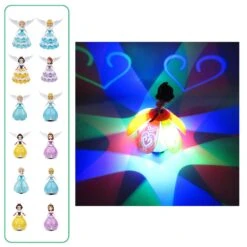 Ice Princess Toys For Girls,Dancing Princess Interactive Spin Robot Toys DIY Christmas Brick Music Box