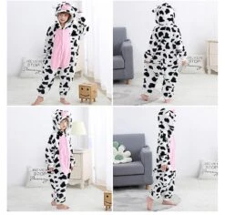 Kids Onesie Dairy Cowone Piece Pajamas Halloween Christmas Cosplay Costume 7-8 Years -Schmidt Butik 1143882907 max