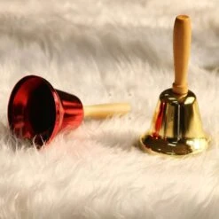 8Pcs Christmas Hand Bell With Wooden Handles Holiday Jingle Bell Xmas Service Call Santa Rattles Bel -Schmidt Butik 1144796620 max
