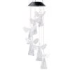 Angel Wind Chimes With LED Light Auto ON/OFF Solar Powered Christmas Wind Chimes Garden Decoration
