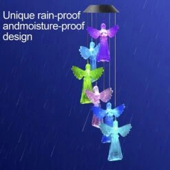 Angel Wind Chimes With LED Light Auto ON/OFF Solar Powered Christmas Wind Chimes Garden Decoration 6 Angel Wind Chimes With LED Light Auto ON/OFF Solar Powered Christmas Wind Chimes Garden Decoration -Schmidt Butik 1162366229 max
