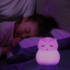 Children's Night Light, Cute Silicone Owl LED Night Light Color Changing/Battery Powered/Touch Dimmable, Ideal Christmas/Birthday Gift For ChildIrisfr