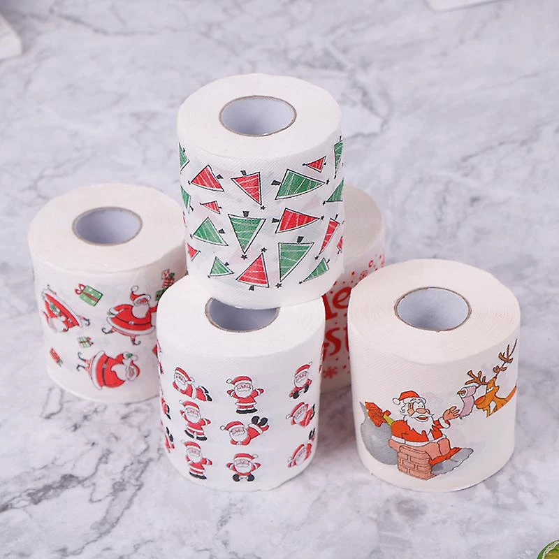 1 Roll Christmas Table Napkin Home Santa Claus Bath Toilet Roll Paper Xmas Decor Tissue A 1 1 Roll Christmas Table Napkin Home Santa Claus Bath Toilet Roll Paper Xmas Decor Tissue A