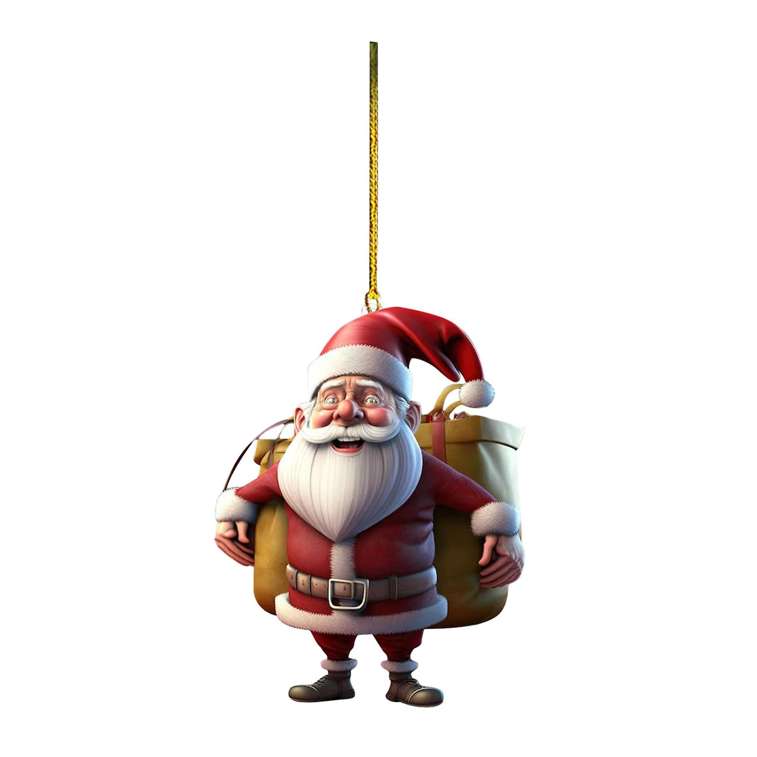 Santa Pendant Decoration, Santa Car Pendant, Hanging Santa Pendant, Christmas Tree Mobile Phone Car Bag Double-sided Decoration Tool A 2 Santa Pendant Decoration, Santa Car Pendant, Hanging Santa Pendant, Christmas Tree Mobile Phone Car Bag Double-sided Decoration Tool A - Billede 2