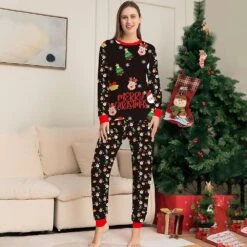 Christmas Family Matching Pyjamas Nattøj Xmas Tema Trykt Børn Spædbørn Voksen Nattøj Pyjamas Pjs Sæt Loungewear Mor