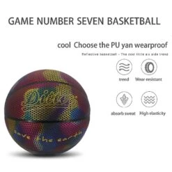 Holographic Luminous Reflective Basketball Christmas Gift, Basketball Reflective Outdoor Products Ho -Schmidt Butik 1190744363 max