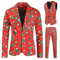 3 Piece Men's Christmas Suit Set Slim Fit Xmas Holiday Tuxedo Blazer Jacket Vests Pants XL 7 3 Piece Men's Christmas Suit Set Slim Fit Xmas Holiday Tuxedo Blazer Jacket Vests Pants XL -Schmidt Butik 1191006993 max