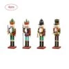 4Pcs Wooden Christmas Nutcracker Soldiers - 30cm Standing Nutcracker Home Decoration - Ideal Christmas Gift